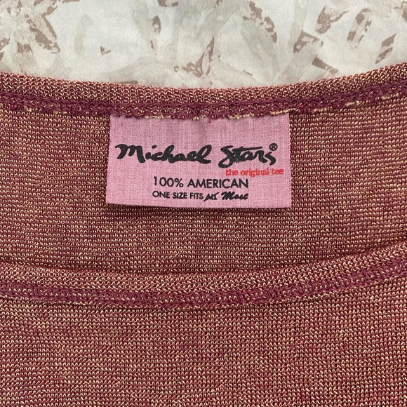 Michael Stars red brown tshirt, one-size. Used - Picture 4 of 6